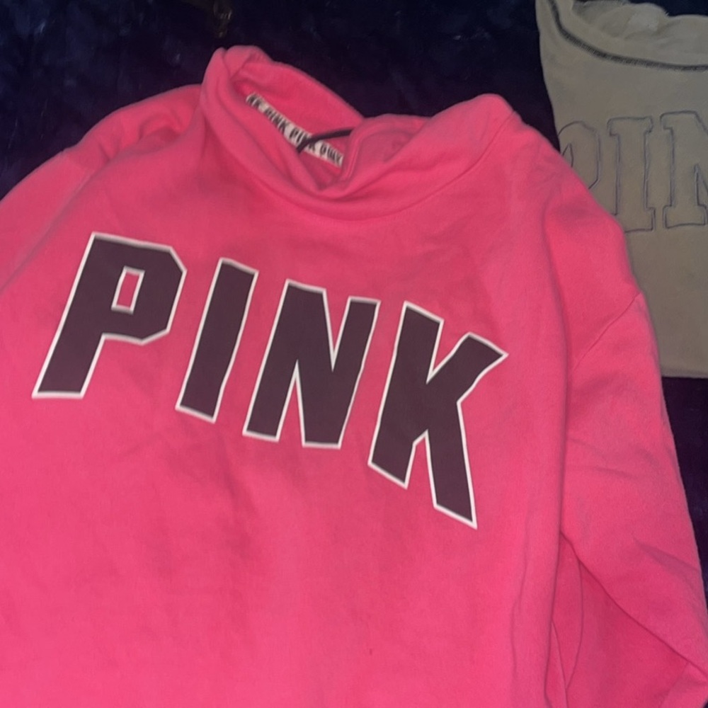 Victoria secret pink jacket,/Black logo /Size Large 
Beautiful condition